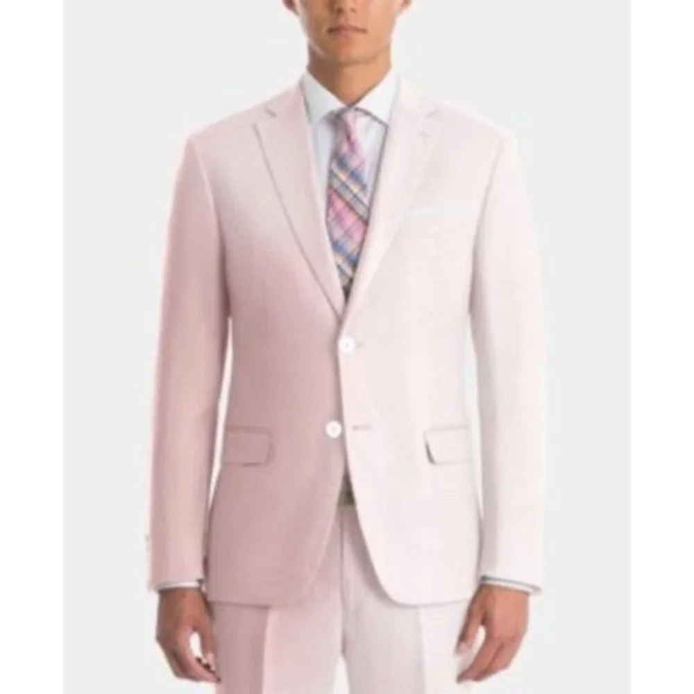 Lauren Ralph Lauren Men's Pink UltraFlex Classic-Fit Linen Sport Coat‎